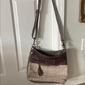 Myra Bag Brown and Cream Crossbody